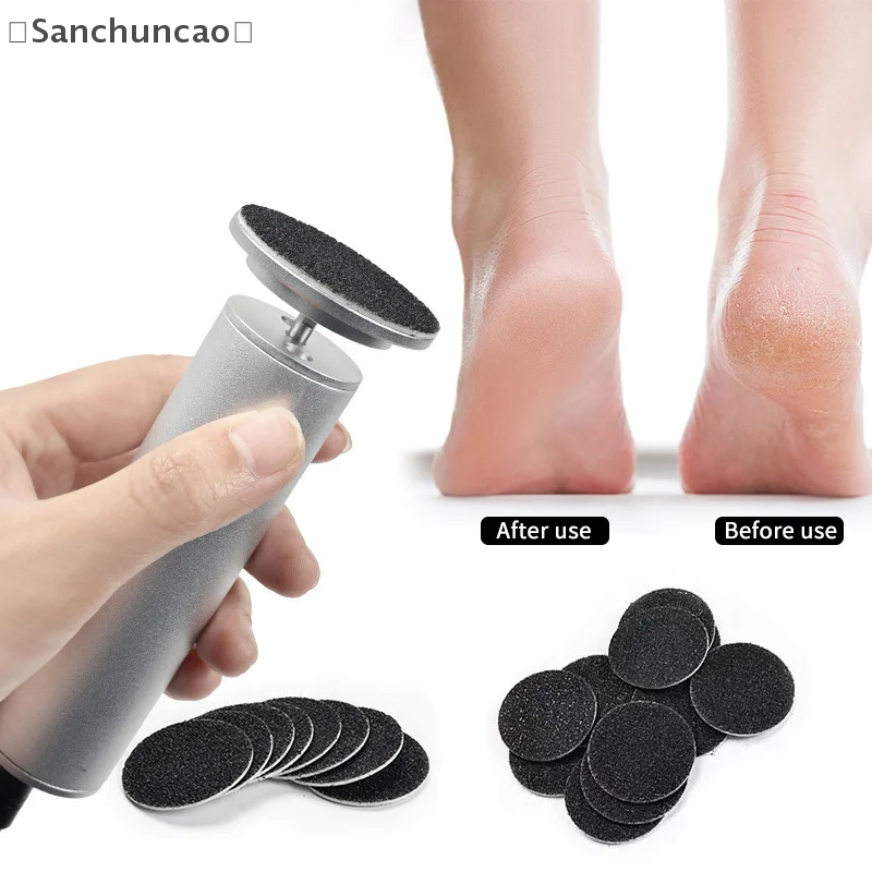 〔San〕60pcs Replaceable Sandpaper Disc Cuticle Callus Remove Tool Electric Foot File Callus Hard Remove Dead Skin Pedicure Tool