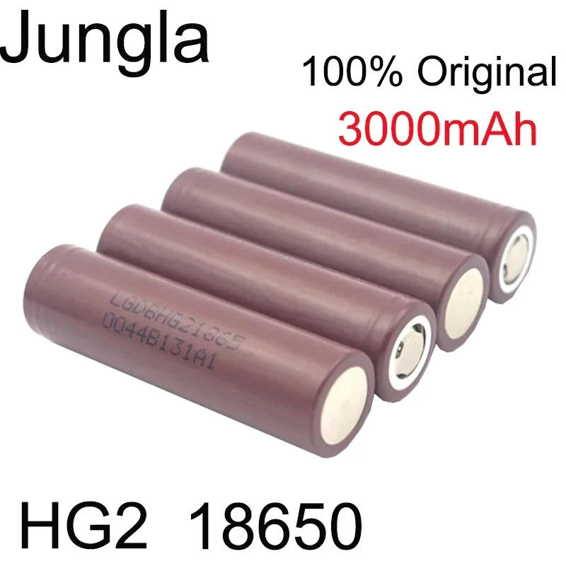 100% New Original HG2 18650 3000mAh Battery 3.7V Discharge 20A Dedicated for Power Rechargeable