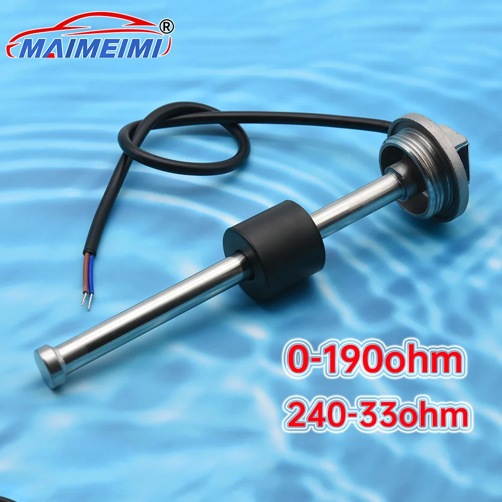 

Boat Car Fuel Level Gauge Sensor 0-190ohm/240-33ohm Water Level Gauge Sensor 600mm Water/Fuel Sending Unit Sensor Thread style