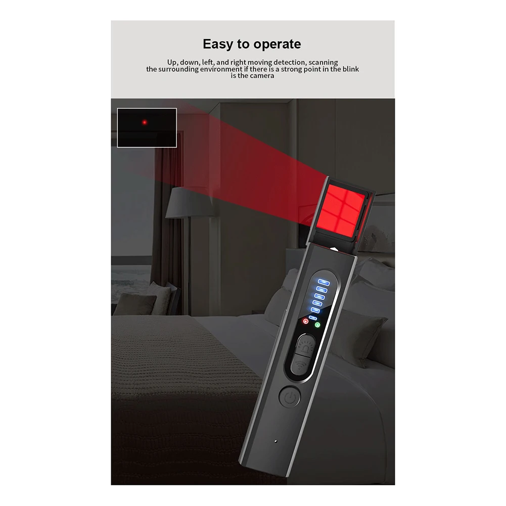Wykrywacz ukryta kamera szpiegowska sygnał RF Anti Szpieg Otwór Camara lokalizator GPS bezprzewodowy dźwięk GSM Anti Mini Bug Finder skaner