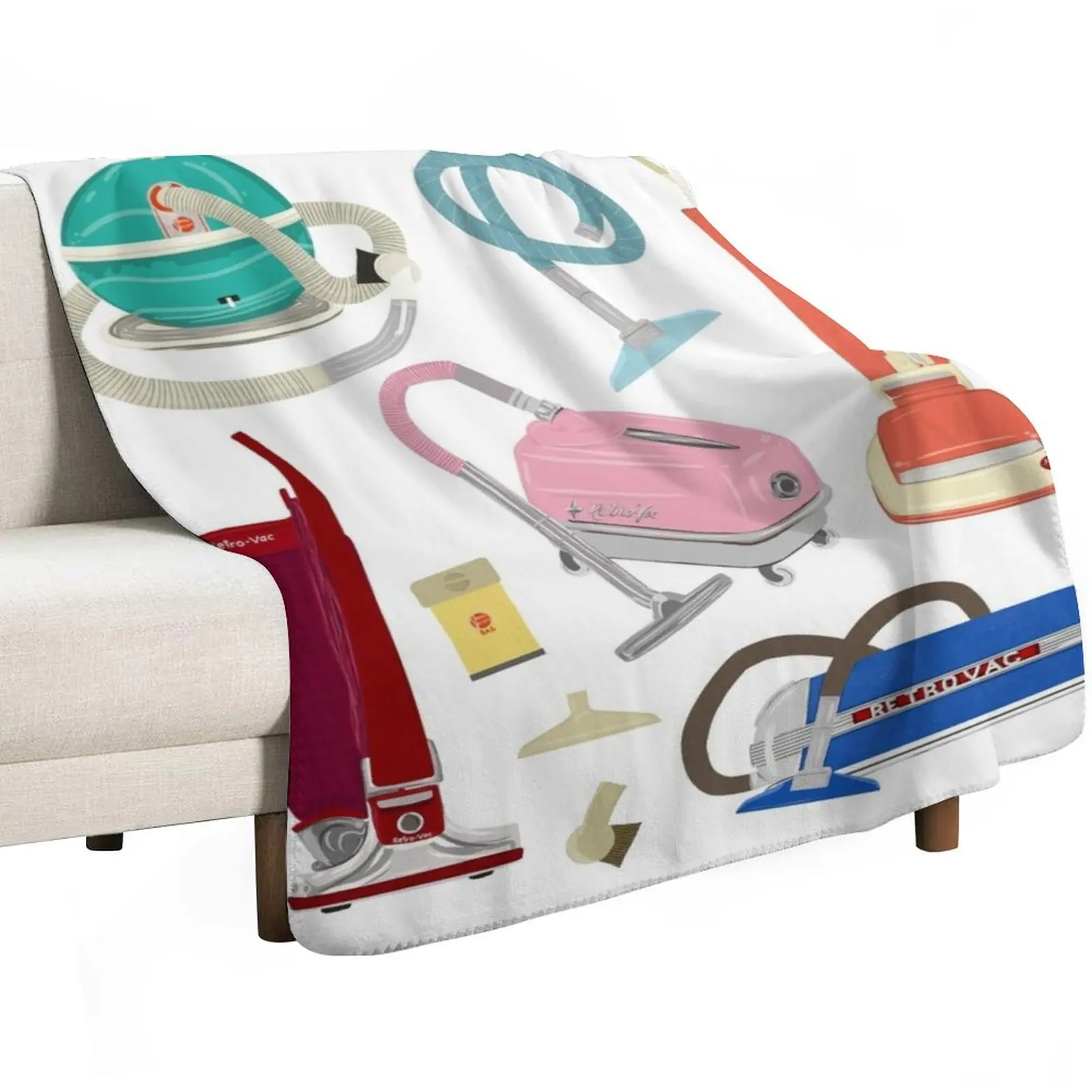 

Vintage Vacuums Throw Blanket Thermal funny gift Heavy Vintage Blankets