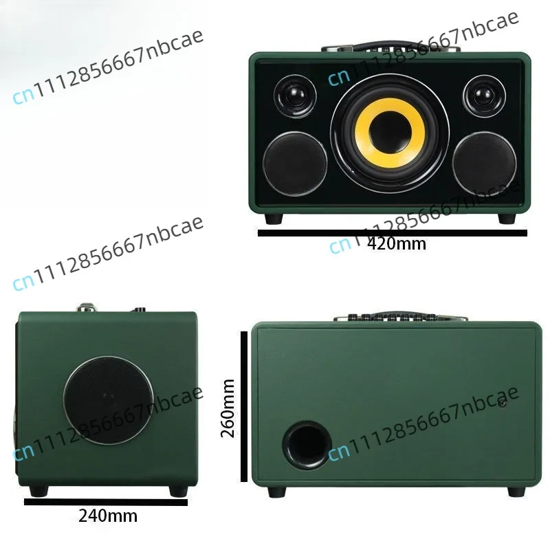 BB666 Portable Bluetooth Speaker Dual Wireless Microphone 6 Inch Three-way Frequency Portable Square Dance Card Audio