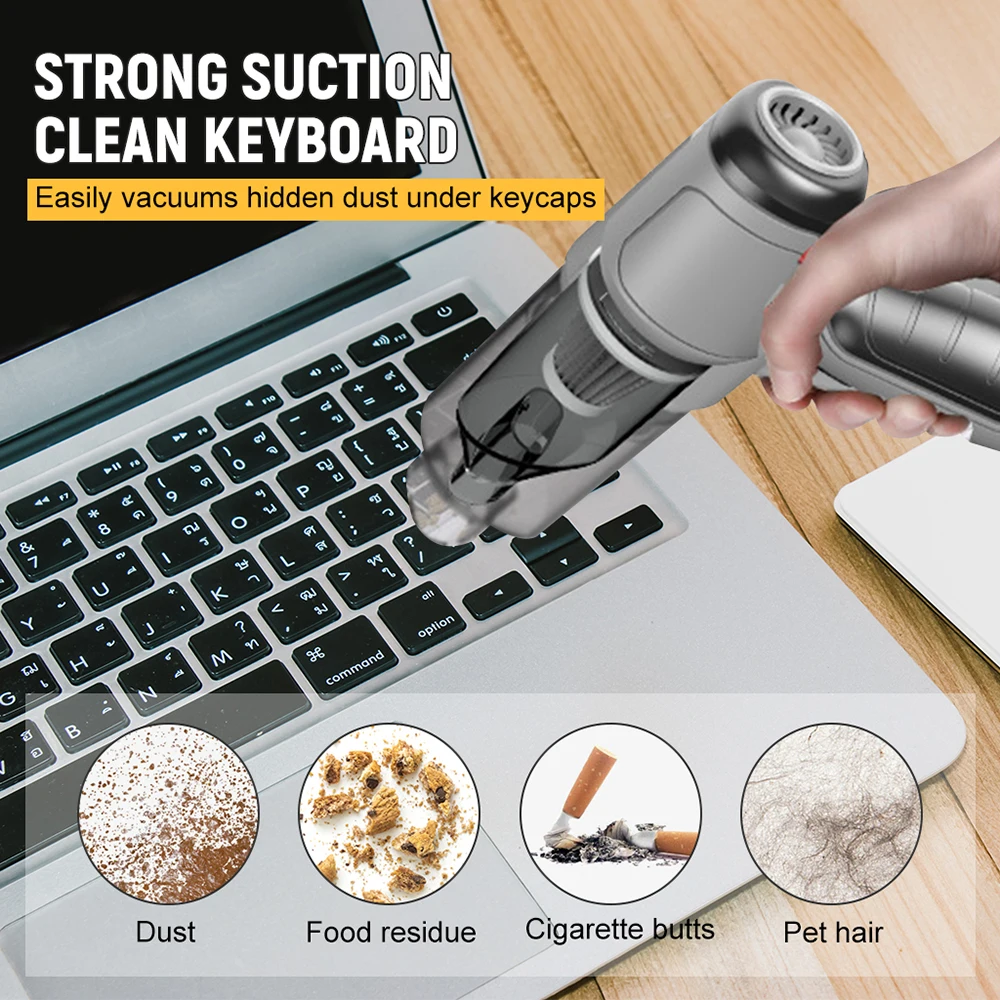 Portable New Powerful Handheld Vacuum Cleaner with Nozzles 9000pa Cordless Vacuum Cleaner for Car Home Office Dust Collector