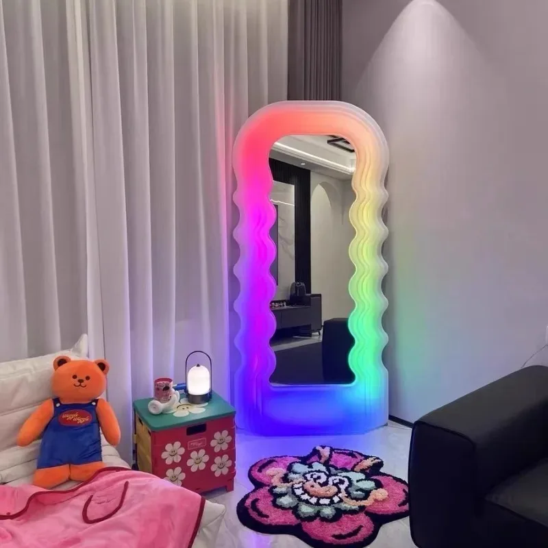Internet celebrities ins wave full-length mirror modern bedroom home cloakroom mirror clothing store floor-to-ceiling