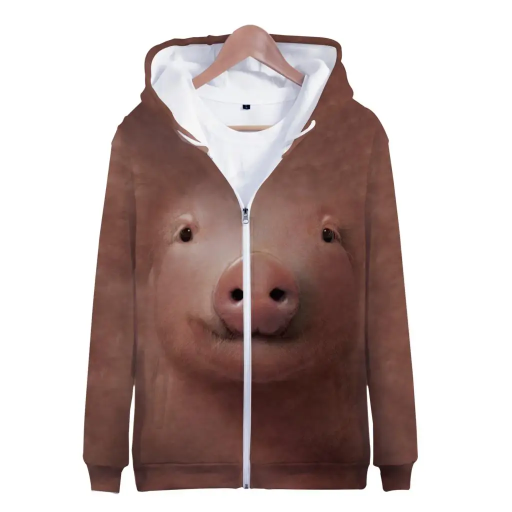 Hoodies Cute Duck Pig 3D Printed Zipper Sweatshirts Boys Girls Sweatshirts kids Fashion Long Sleeve Oversized Hoodie Tracksuit