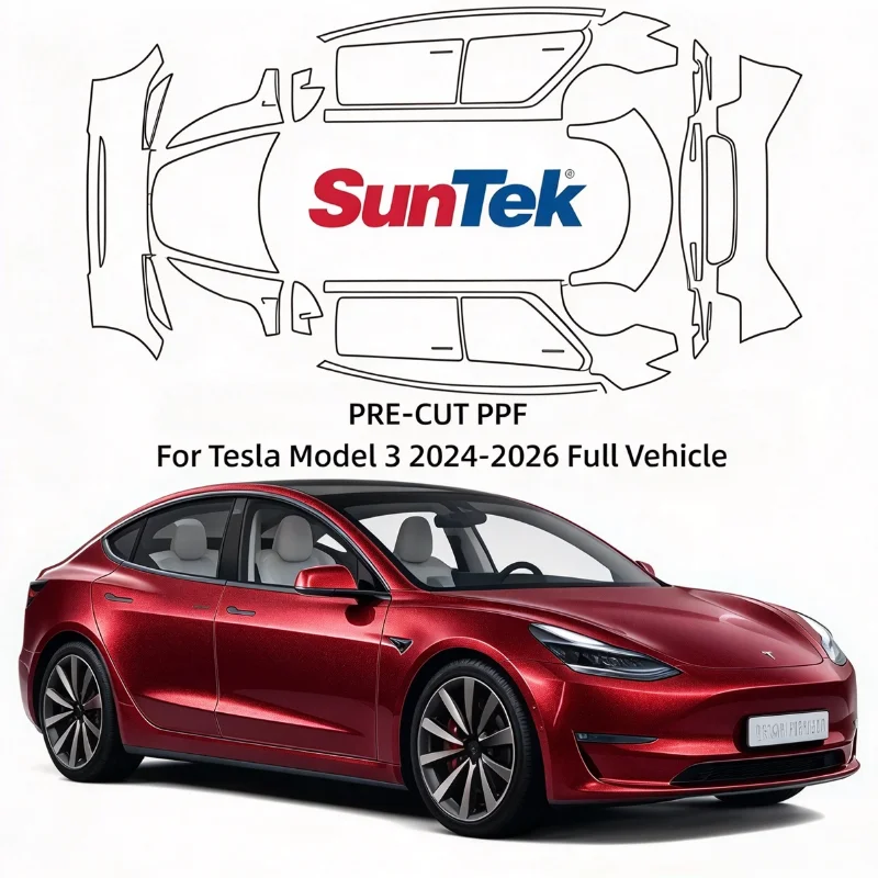 Paint Model Kit - Suntek プレカットTPU PPF テスラ モデル3 2024-2026年式