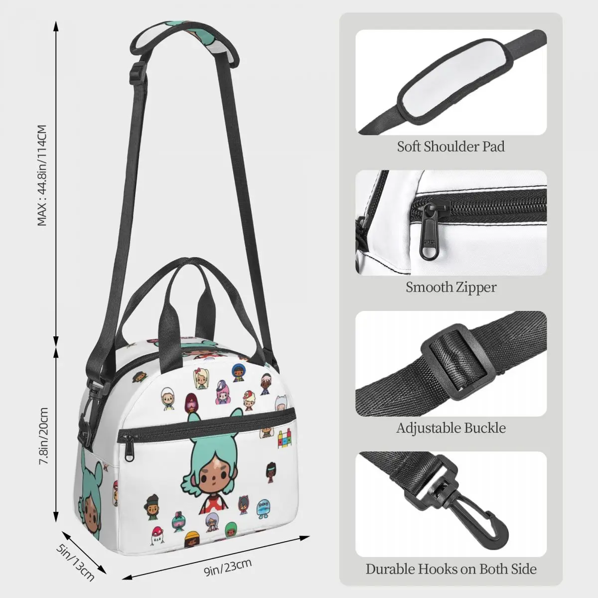 Toca BOCA World Lunch Bags Insulated Bento Box Waterproof Lunch Tote Picnic Bags Thermal Bag for Woman School