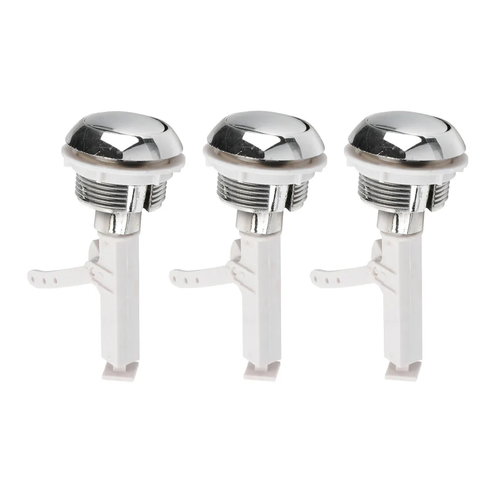 3 قطع من زر خزان كلوسيستول، مادة متينة مطلية بالكهرباء، سهلة الضغط، ملحقات مناسبة لاستخدام الفنادق العائلية