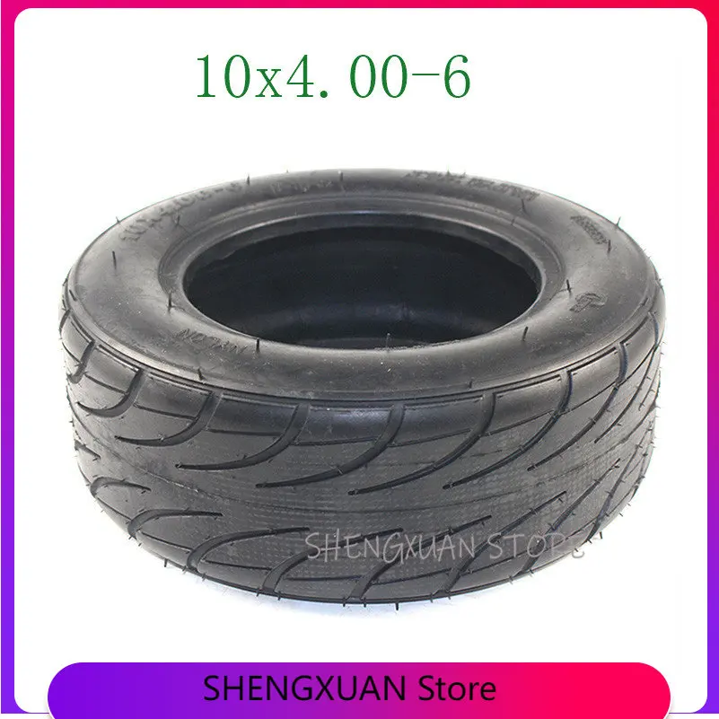 

10X4.00-6 Tire Tubeless Vacuum Tyre 10*4.00-6 for Electric Scooter Go Karts ATV Quad Bike OFF-Road Inch Beach Tires Quad