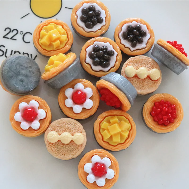 

10pcs Mini Kawaii Cartoon Fruit Cherry Resin Flat Back Cabochons Scrapbook Diy Party Hairpin Accessories Home Decoration Craft
