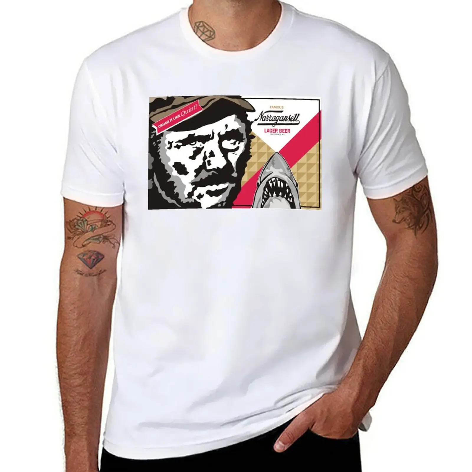 

Narragansett Beer: Quint T-Shirt funny costumes korean fashion designer shirts Funny t-shirt mens cotton t shirts