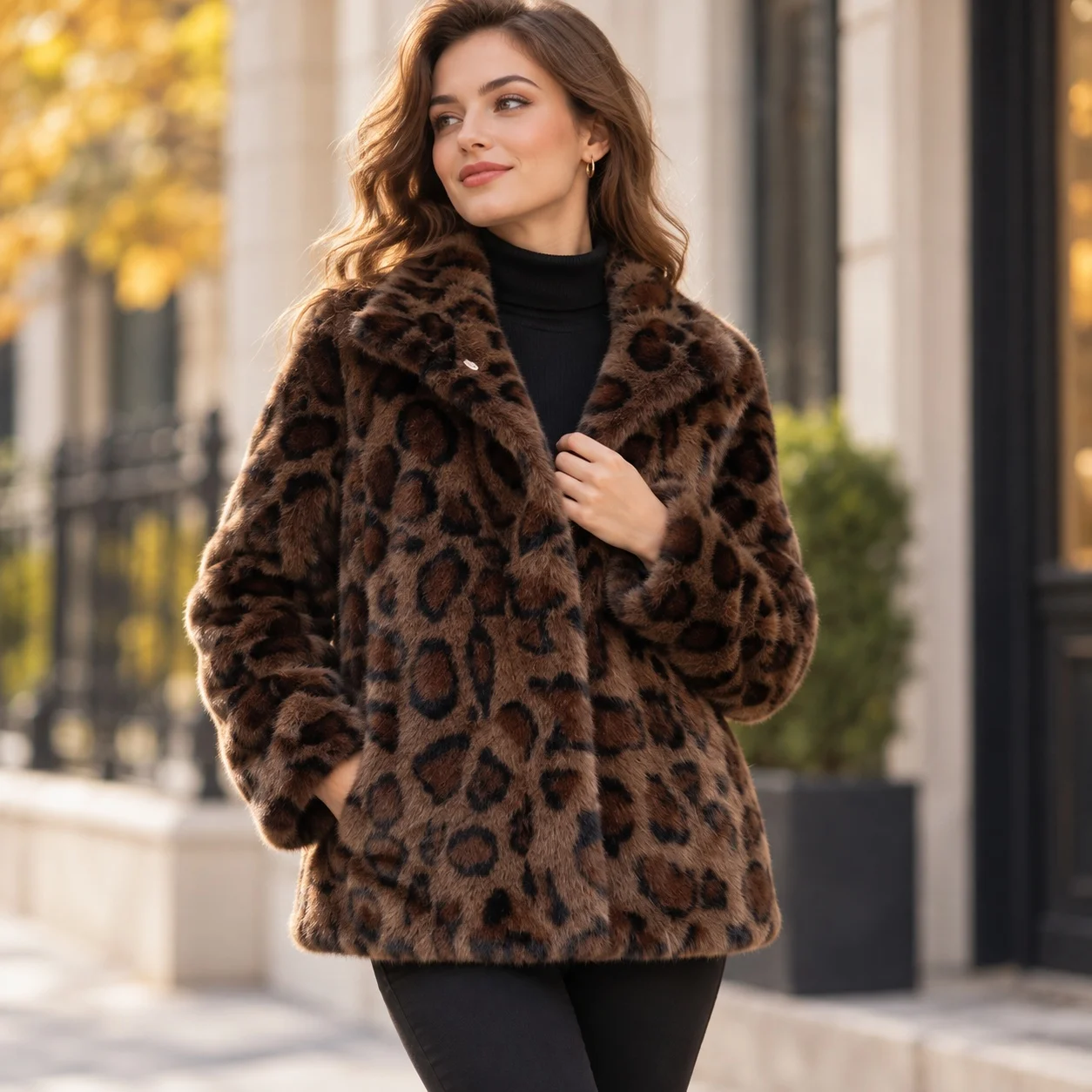 Pocket No Hood Coat Regular Length Formal Style with Stand Collar Long Sleeve Elegant Commuting Casual Women Winter Jacket