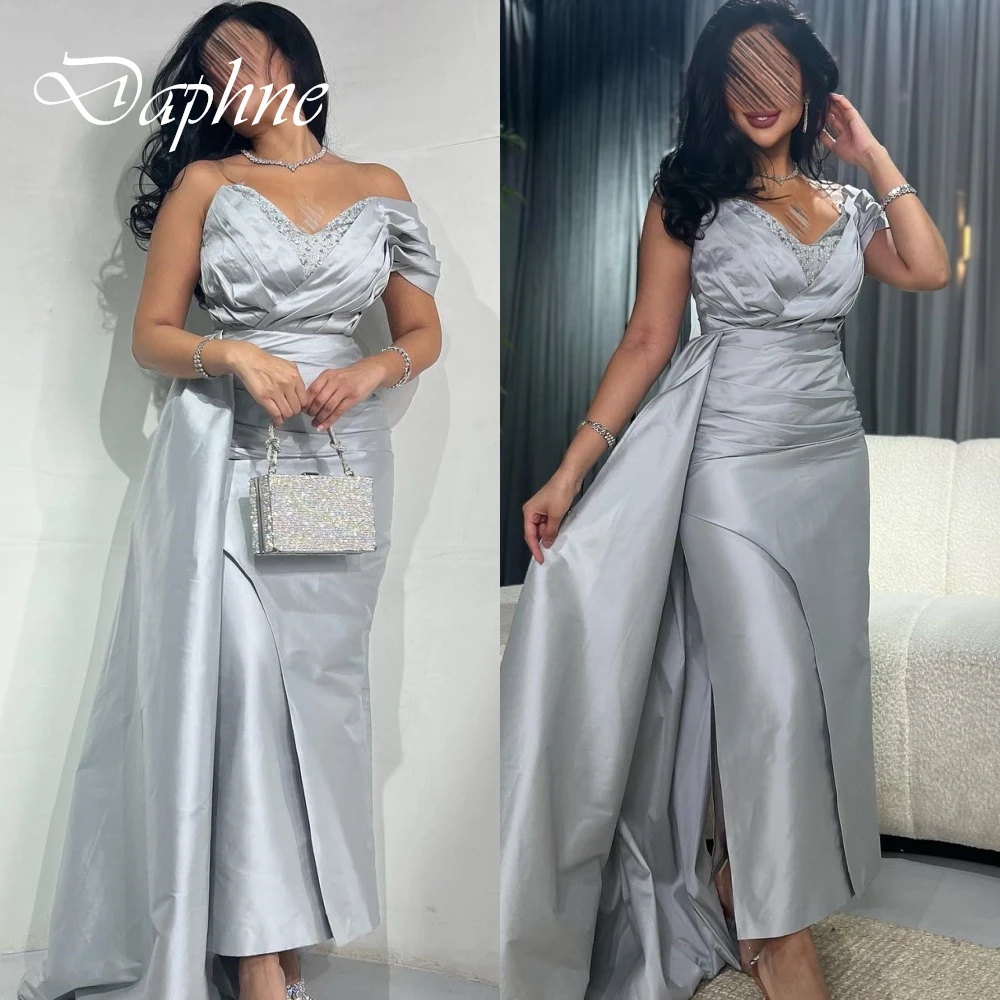 Customized Simple One Shoulder Sleeveless Evening Dress Classic Sweep Train Prom Dresses Temperament Crystal Party Gowns