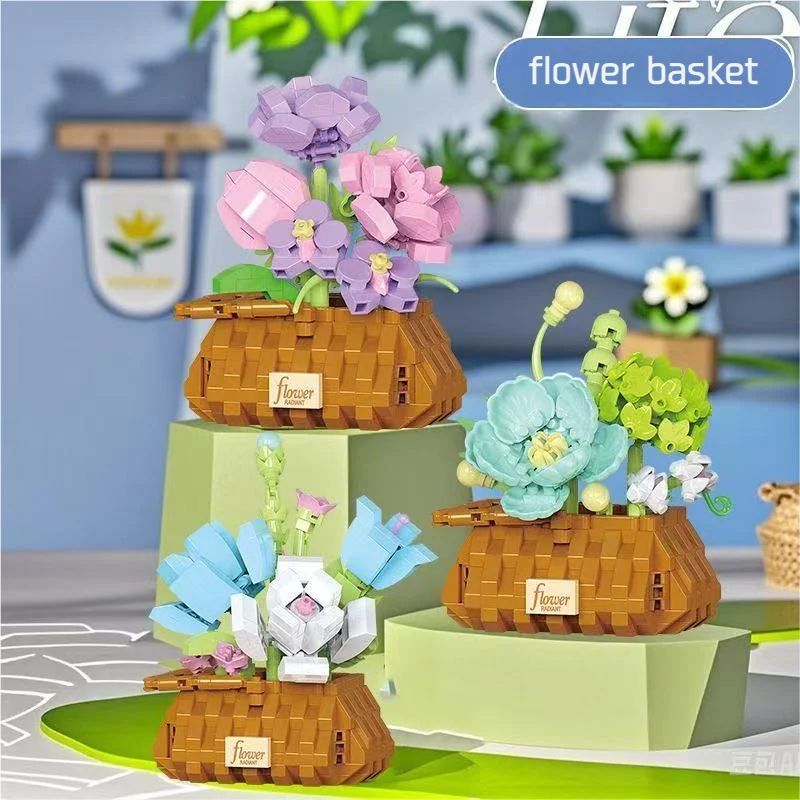 DIY Potted Rose Sunflower Plan - Bonsai Garden Lego Set review and price