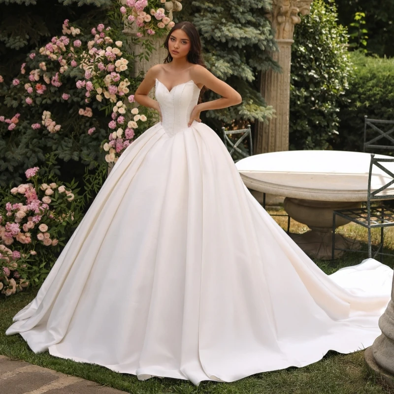 

Luxury White Dubai Arabic Mermaid Wedding Dresses Beads A-Line Court Train Wedding Dress Bridal Gowns vestidos de novia