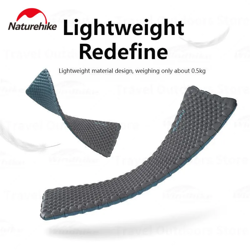 Naturehike R3.5 Inflatable Mat Outdoor Climbing Sleeping Pad 20D Nylon TPU Ultralight Camping Air Mat Winter Warm With Air Bag