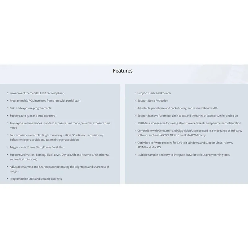 大恒图像 MER2-302-37GM-P 産業用カメラ 1/1.8インチ 3.45μm 37.4fps グローバルシャッター マシンビジョン用