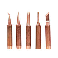 5pcs 900M-T Pure Copper Soldering Iron Tip Lead-free Solder Tips Welding Head BGA Soldering Tools Branding Iron