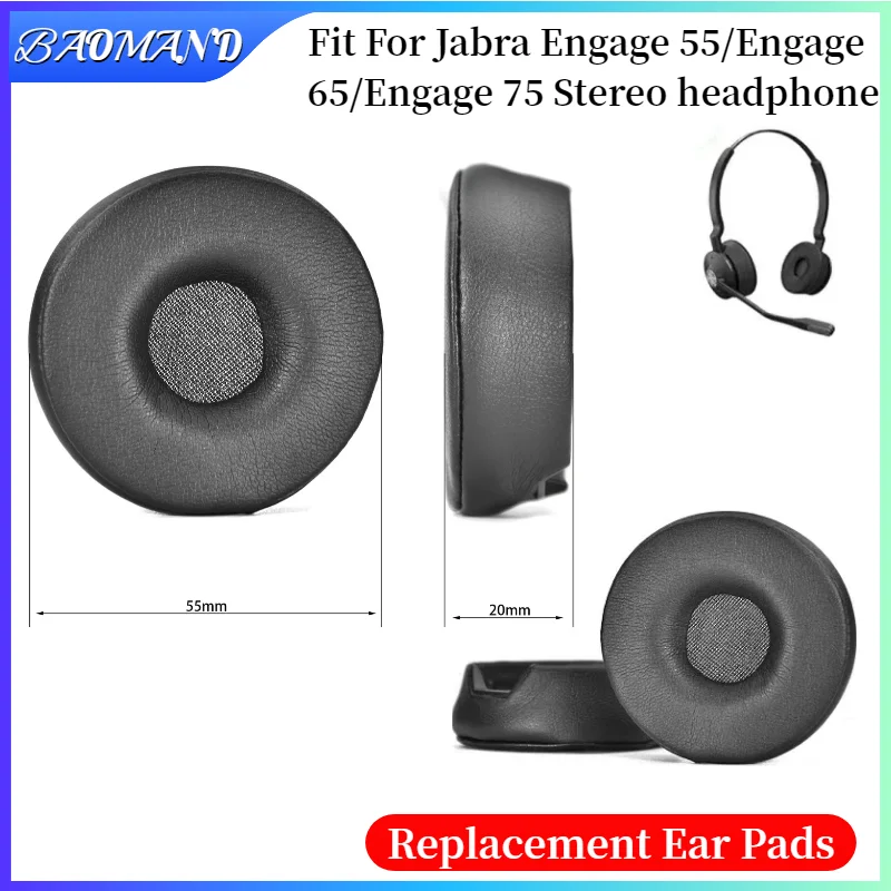 

Replacement Ear pads for Jabra Engage 55/Engage 65/Engage 75 Stereo Headphones Memory Foam Ear Cushions Earmuff Earpads headset