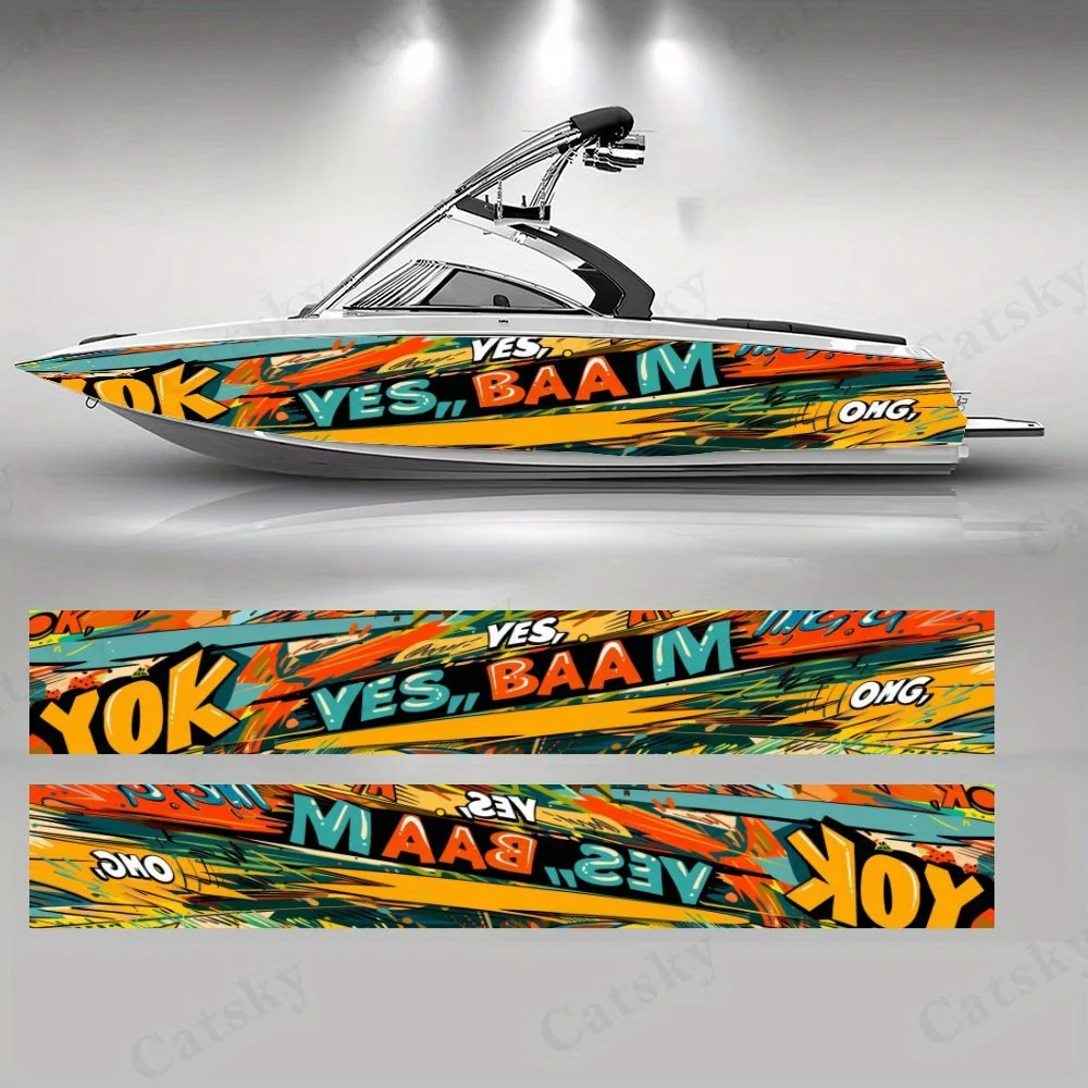 

Manga Style Letters Boat sticker vinyl ship pontoon deck Boat fishing decorative pontoon boats decal