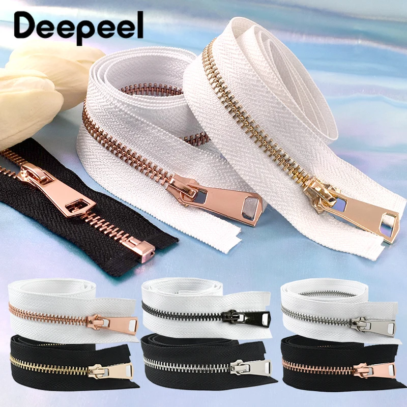 

5Pcs 5# 15-80cm Close/Open-End Metal Zippers Jacket Bag Closure Zipper Luggage Down Replace Zips Repair Kits Sewing Accessories