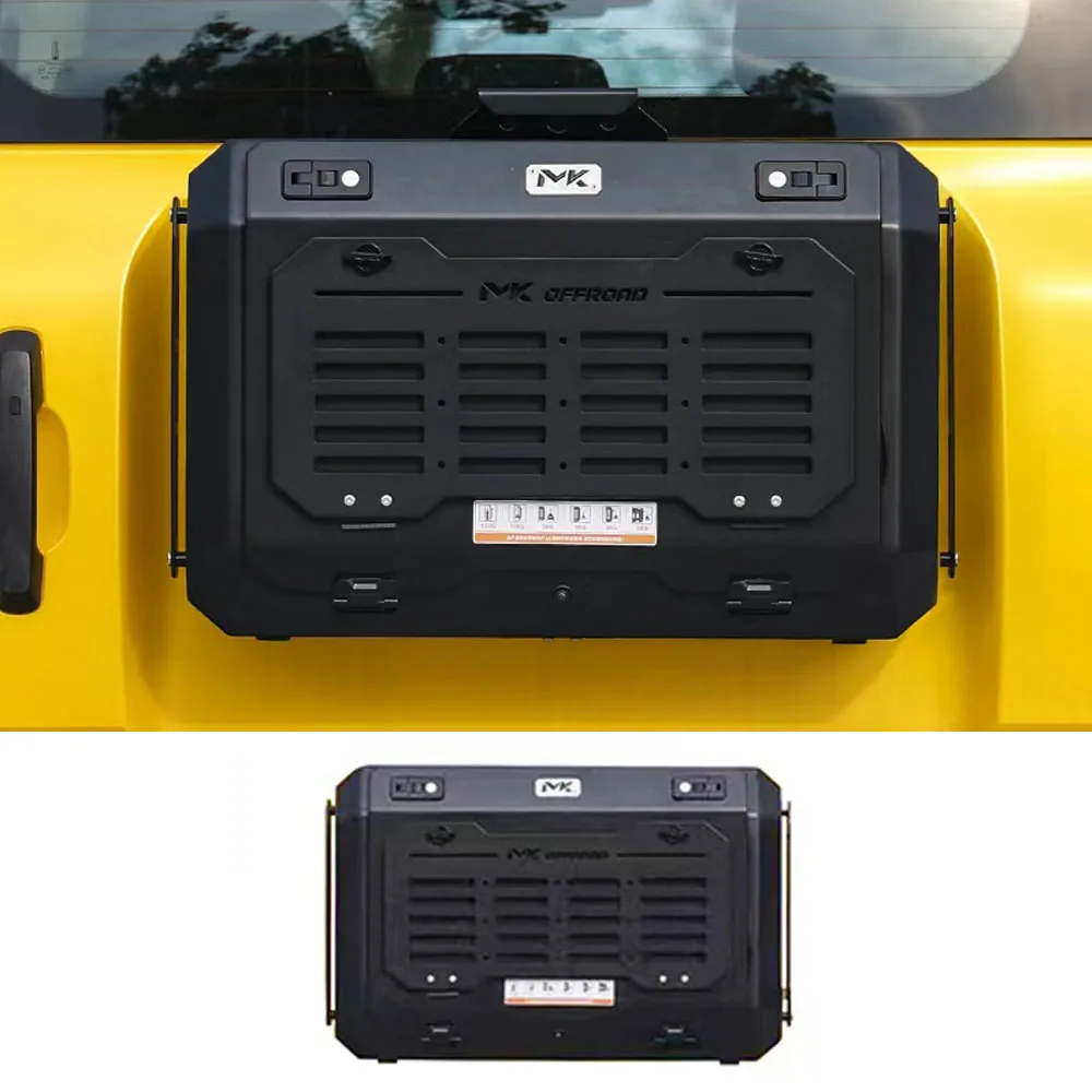 For TANK 300 Hi4-T 2025 Spare Tire Storage Box Rear Door Mount Multifunctional Aluminum Alloy Tailgate Organizer Mod Accessories