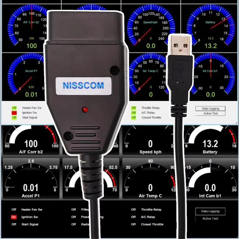 ITCARDIAG NISSCOM Diagnostic Cables Reads and Resets ECM for Win7 Win10 for Nissan/Infiniti Cars Build Between 2001 and 2008