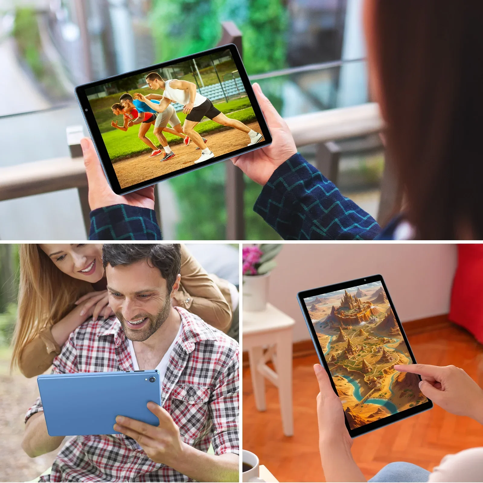 แท็บเล็ตขนาด 10.1 นิ้วรุ่นล่าสุด, ซีพียูแบบควอดคอร์, ระบบปฏิบัติการ Android 14, พื้นที่เก็บข้อมูล 32GB, รองรับการขยายหน่วยความจำด้วยการ์ด SD สูงสุด 512GB, รองรับ WiFi, เชื่อมต่อไร้สาย, กล้องคู่, รองรับ GMS