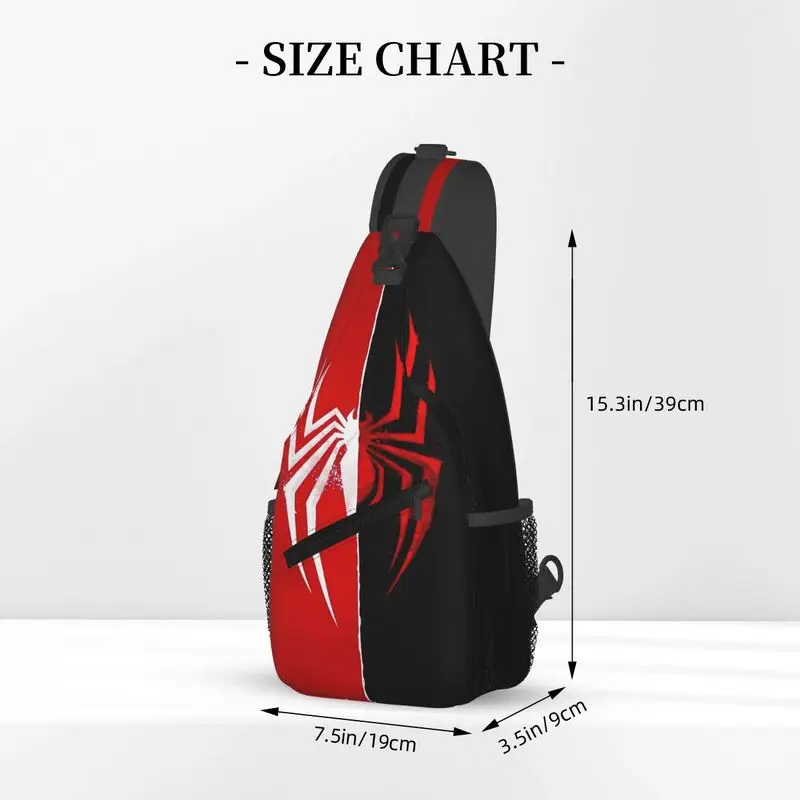 حقيبة ظهر Spider Man Sling Crossbody للرجال حقيبة كتف مخصصة للسفر والتنزه سيرًا على الأقدام