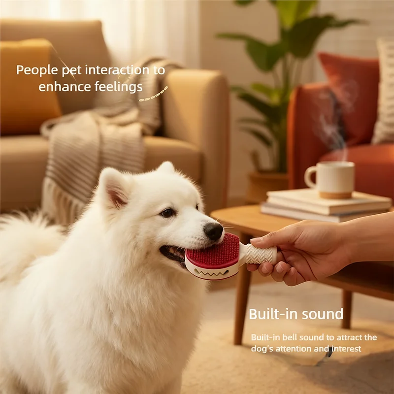 Squeaky Simulated Badminton Dog Toy Bite Resistant Chew Toy Teeth Cleaning Interactive Training Play Accessory For Medium Dogs