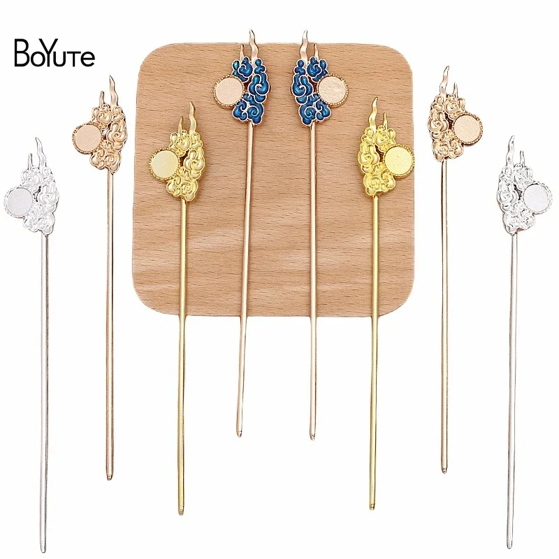 

BoYuTe (10 Pieces/Lot) Metal Alloy 37*21MM Cloud Hair Stick Diy Jewelry Accessories Retro Hair Jewelry Materials