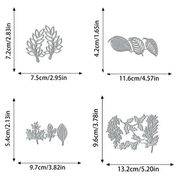 Leaves Metal Cutting Dies Scrapbooking Stencil Template Album Paper Card Decoration Cut Die Knife Mould Crafts