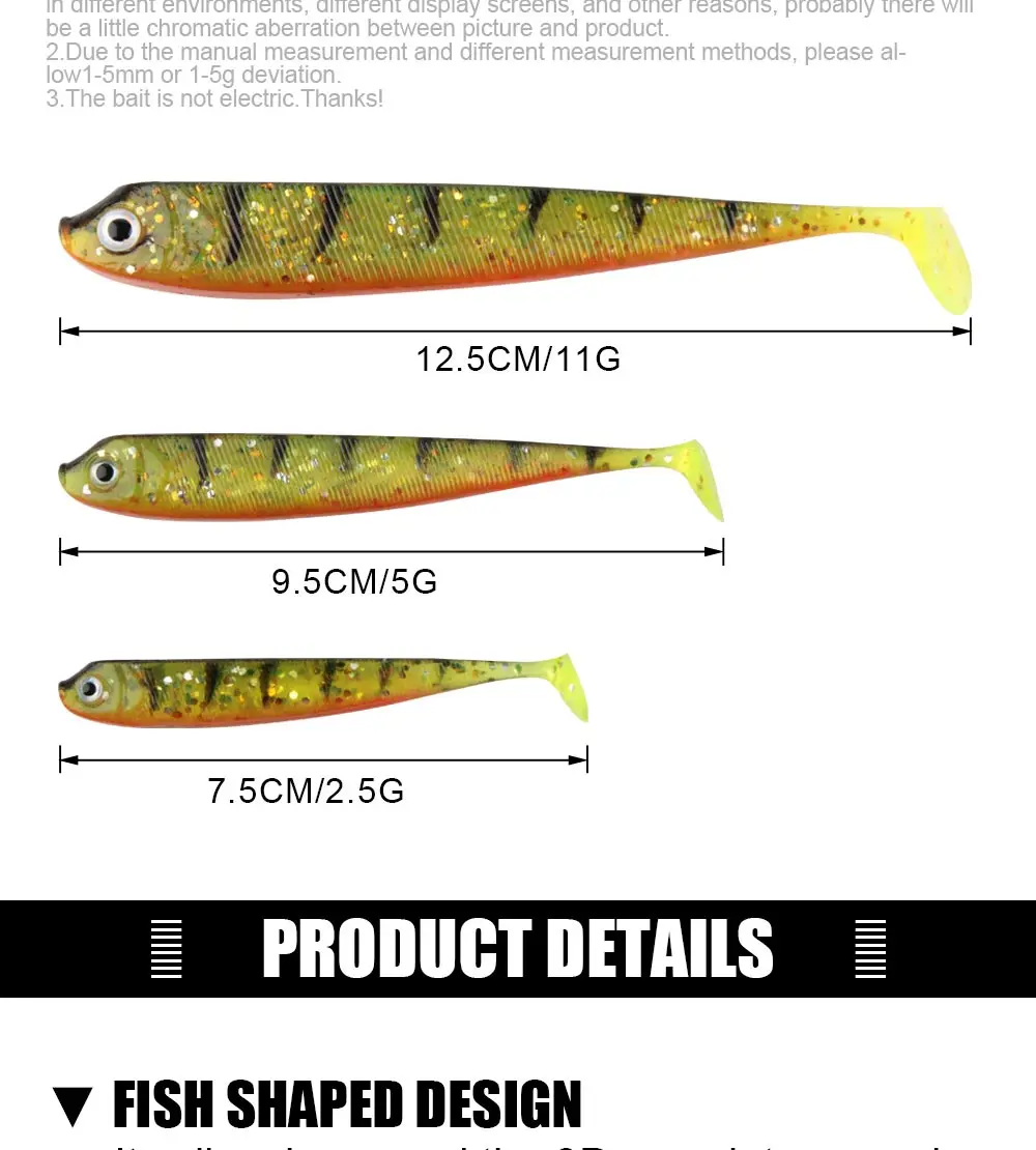Spinpoler 7,5 cm 9,5 cm 12,5 cm Weiche Köder Angeln Köder Shad Swimbait Paddel Schwanz Gummi Barsch Jighead Carolina/Texa Rig Tackle Pesca – Detail 3