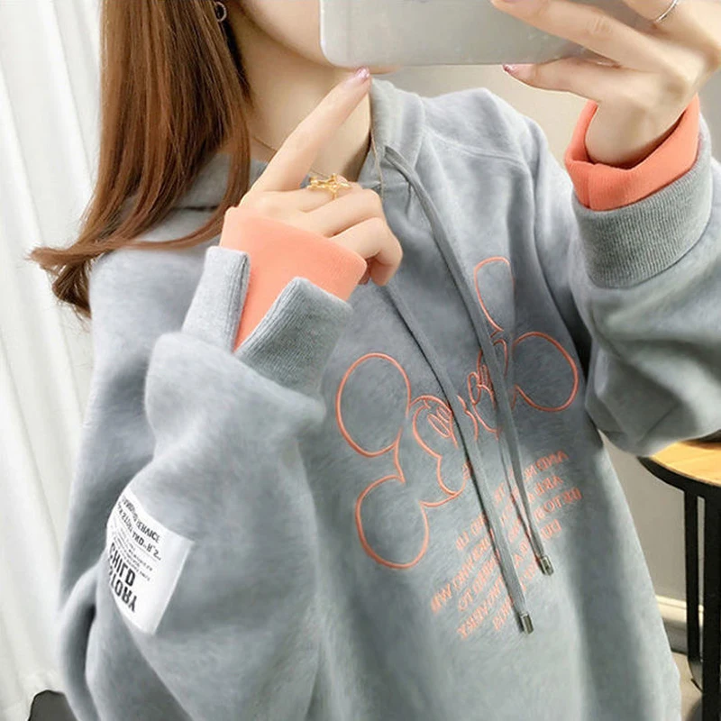 2024 Spring and Autumn New Women\'s Hooded Sweater Women\'s Fashion Trendy Loose Hoodie Top Women Pullover Jacket