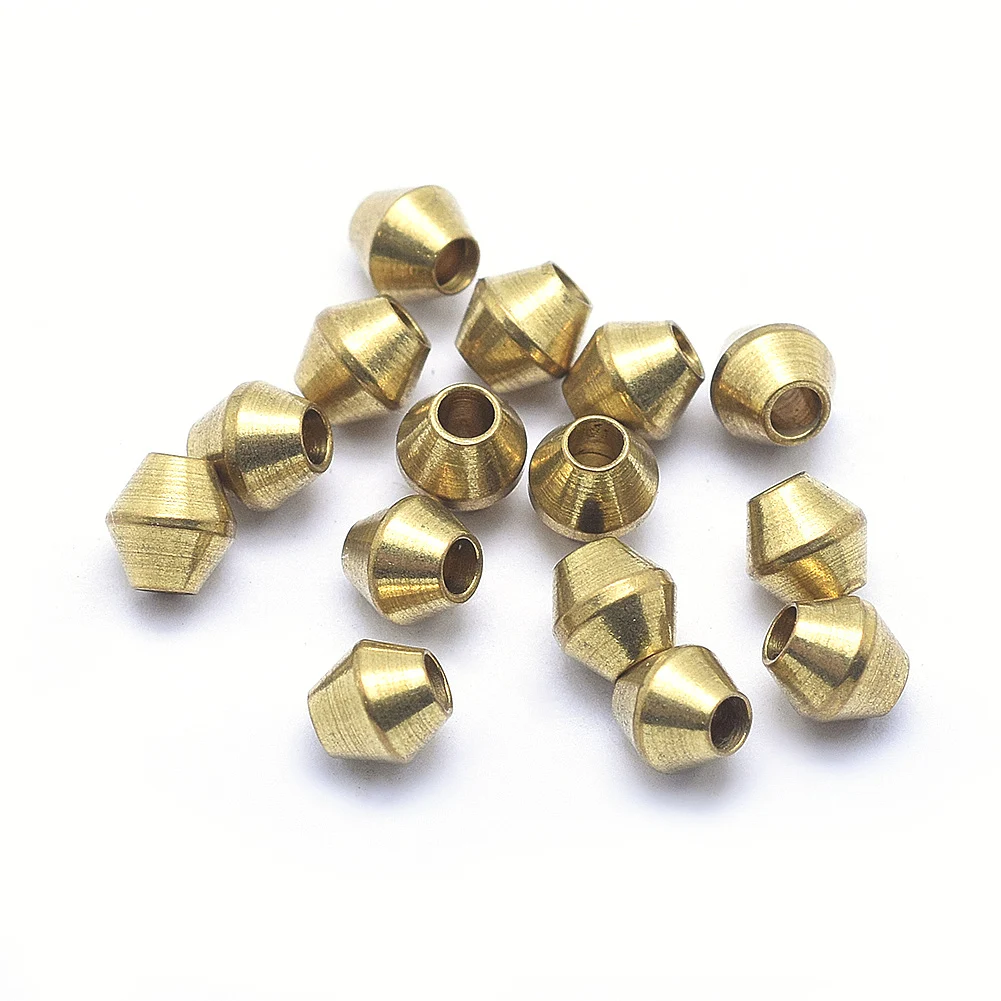 

500pcs Metal Spacer Beads Bicone Raw(Unplated) for Making DIY Jewelry Necklace Bracelet Earring Craft Findings