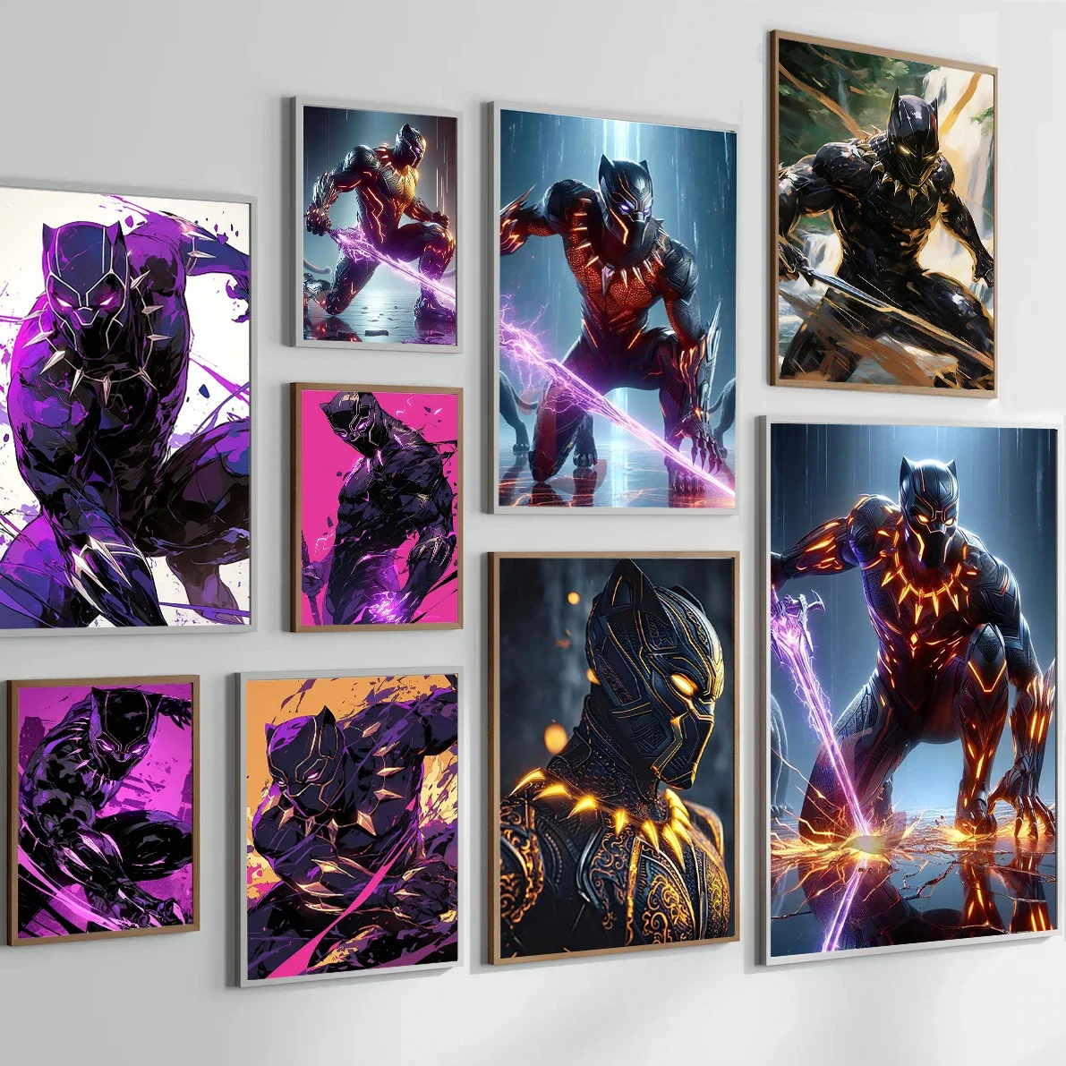 

Marvel Superhero Black Panther Wakanda Forever Movie Poster And Print Avengers Portrait Canvas Painting Decor Gift Wall Art Room