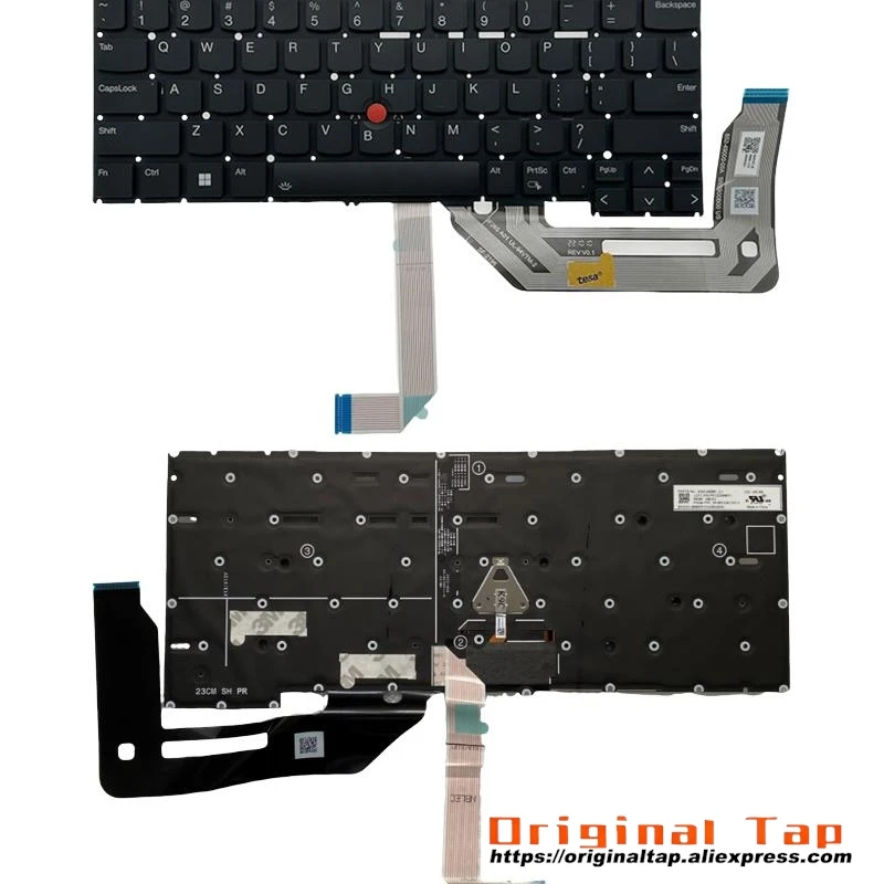 US English Backlit Keyboard for Lenovo Thinkpad X13 Yoga Gen 4 5N20W68240 5N20W68276 5N20W68312