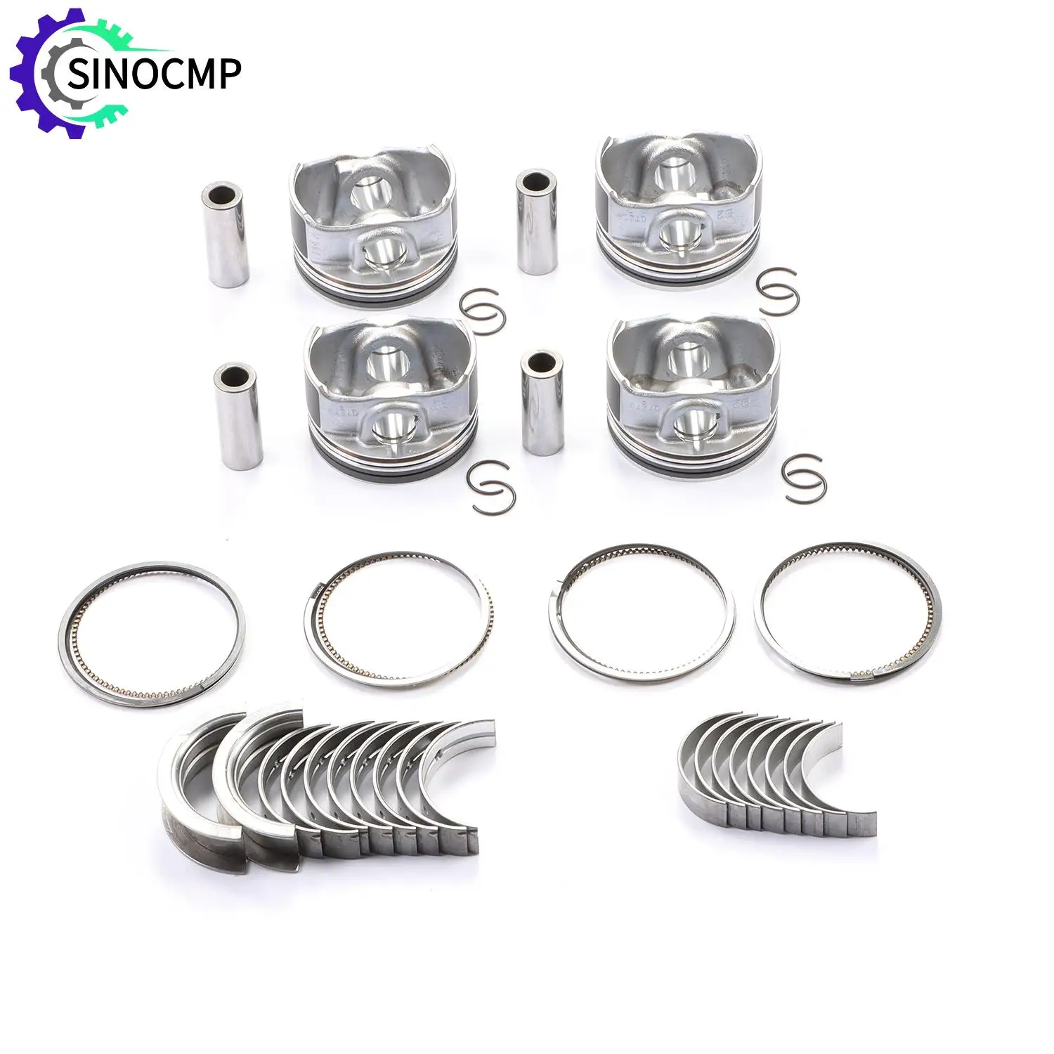 

SINOCMP Engine Main Rod Bearing & Piston & Rings Kit For 11-15 Buick Chevrolet Cruze Encore 1.4L 25198520 55577096 5558018 25195