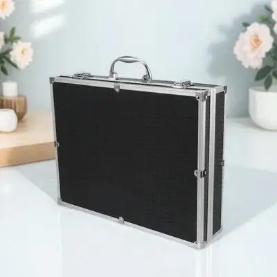 حافظة ميكروفون محمولة مع مقبض منظم ميكروفون واقٍ عالي التحمل للميكروفون اللاسلكي والسفر والاستخدام المحمول في الهواء الطلق