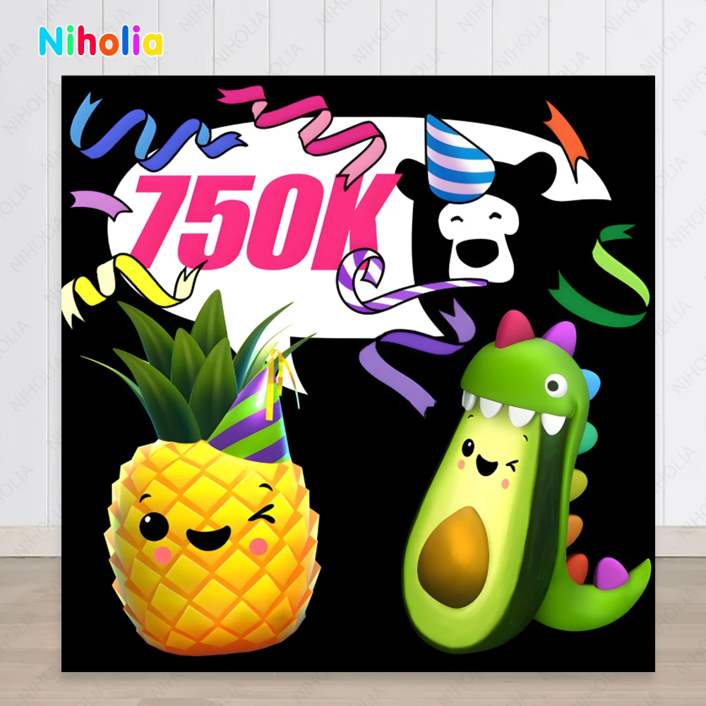 NIHOLIA Hey Bear – arrière-plan de photographie de Fruits sensoriels, banderole de décor en vinyle Polyester pour anniversaire personnalisé