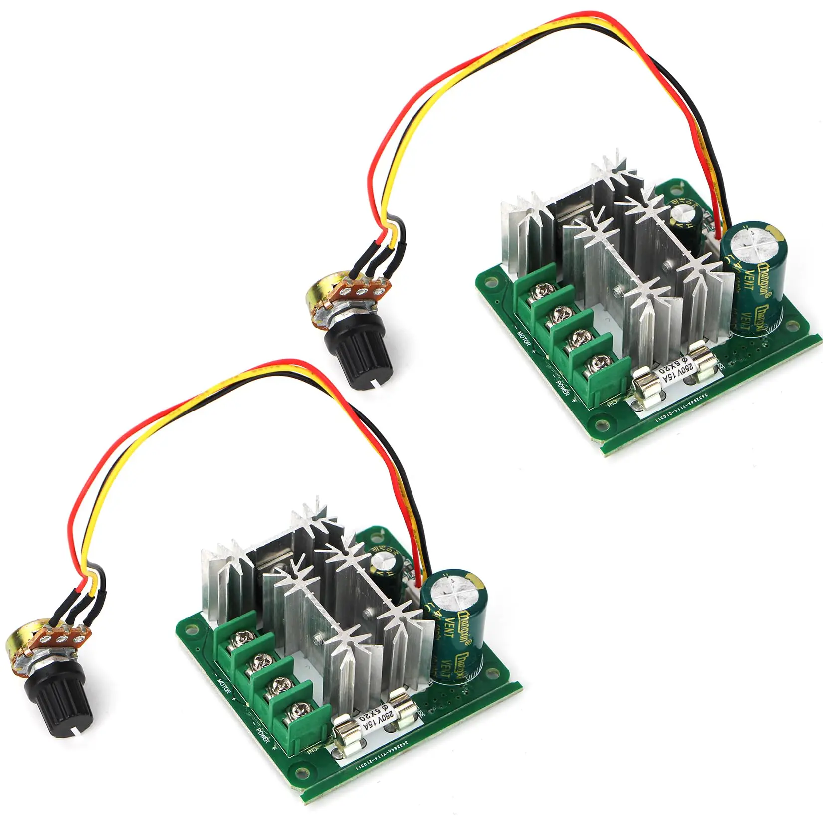 2pcs 6V-90V 12V 24V 48V 15A pulse width PWM DC MOTOR SPEED Regulator Governor speed CONTROLLER SWITCH Adjustable module PLC
