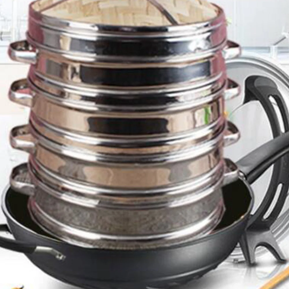 

Stainless Steel Basket 18Cm Eco-Friendly Food Steamer Buns Steamer Kitchen Cookware Thickened Body Anti-Hot Handle