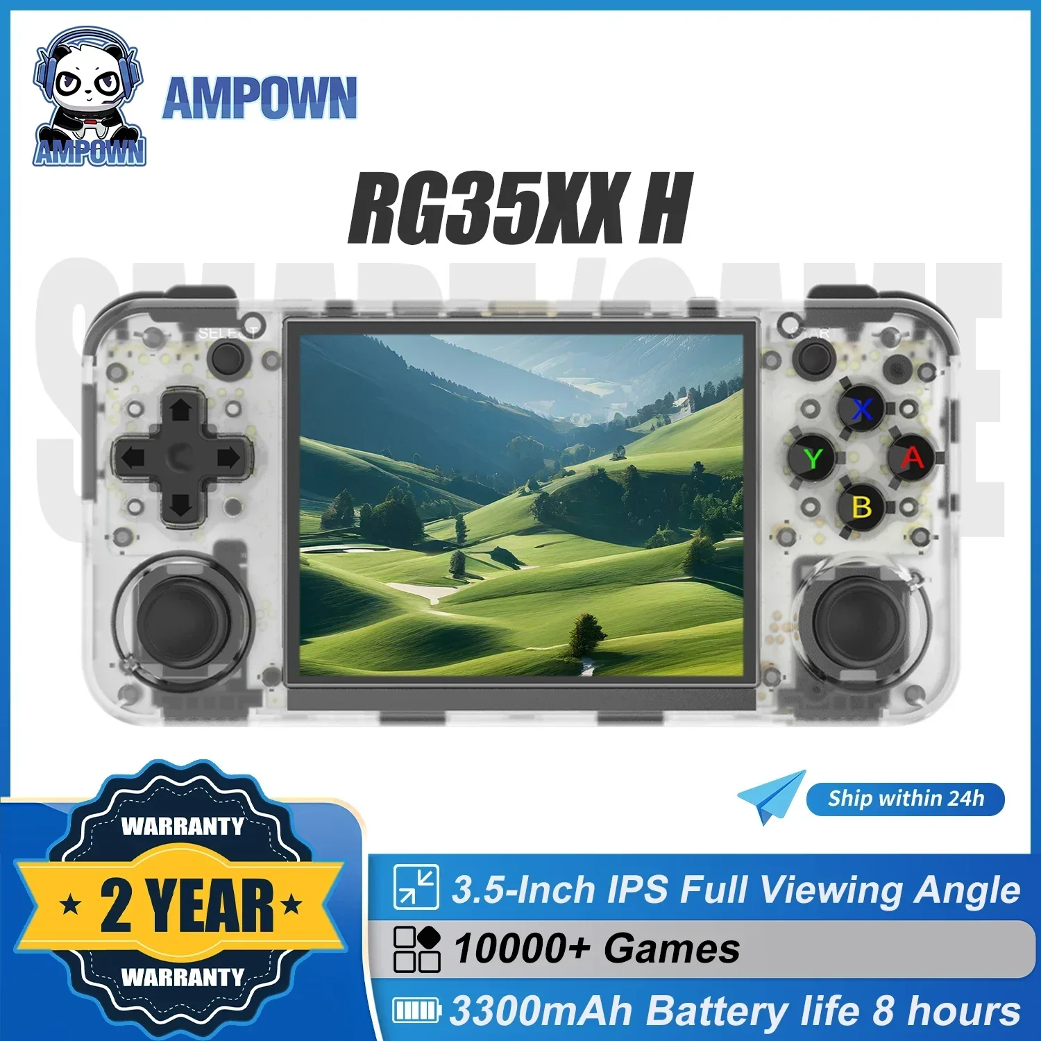 AMPOWN Anbernic RG35XXH Handheld Game Players 3.5''IPS Linux Portable Video Retro Game Console Gaming Console Spelcomputer Met