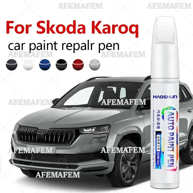 For Skoda Karoq 2017-2025 NU Paint Repair Pen Touch Up Scratch Remover DIY Auto Accessories Black White Orange Silver Blue Red