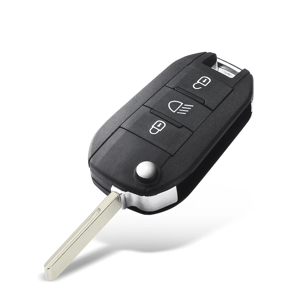 KEYYOU obudowa pilota bez kluczyka do Peugeot 208 2008 301 308 508 5008 RCZ do Citroen c-elysee C4-Cactus reflektor środkowy 3 przyciski