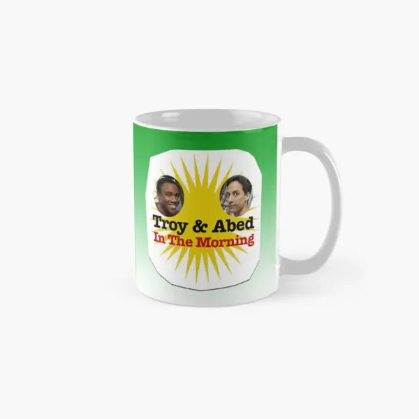 Troy Abed In The Morning Coffee Classic  Mug Picture Simple Tea Coffee Cup Gifts Drinkware Printed Design Handle Round Photo