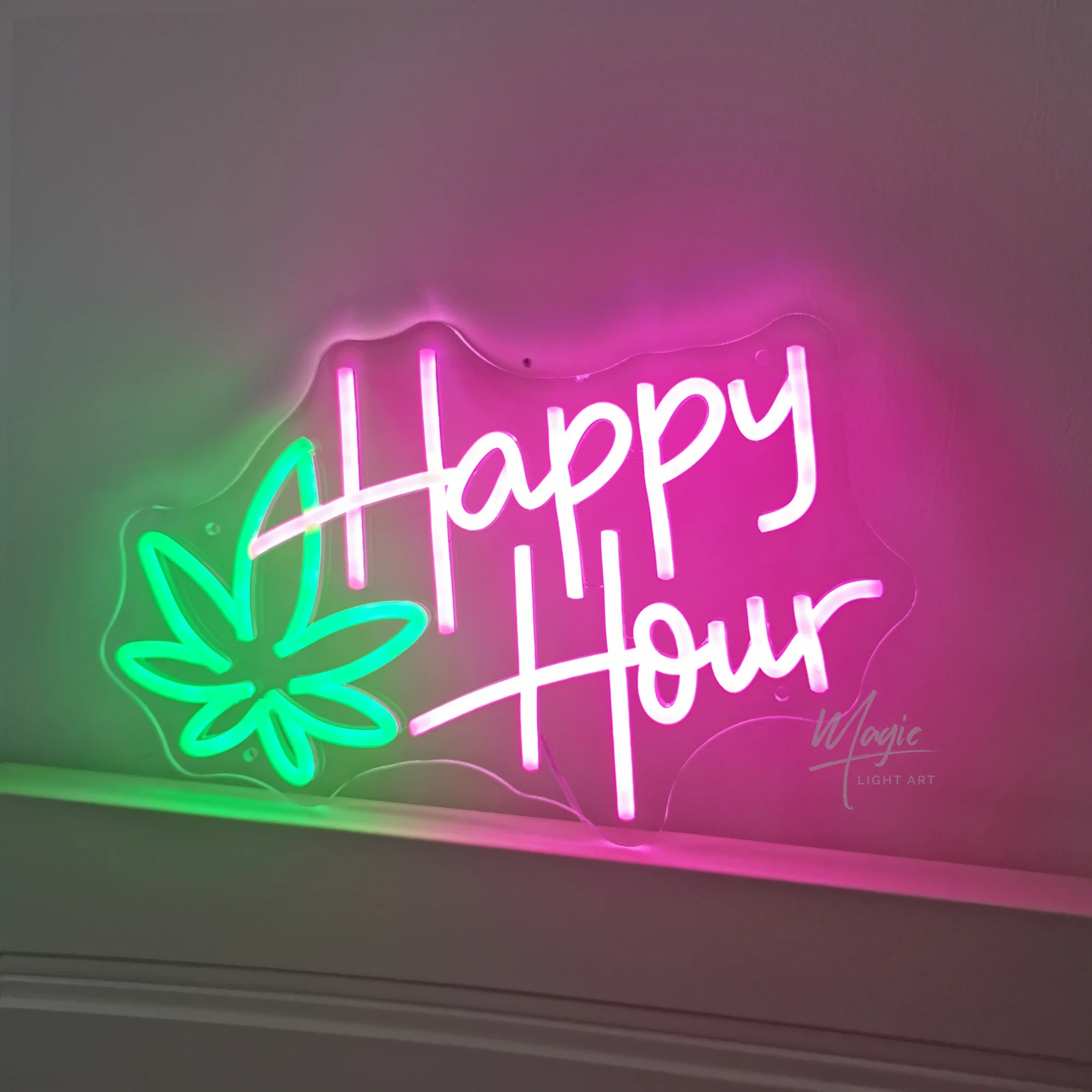 

Неоновая вывеска Happy Hour для декора стен, светодиодная неоновая подсветка для спальни, офиса, паба, кафе, вечеринки, мужской комнаты, пляжа, художественного декора
