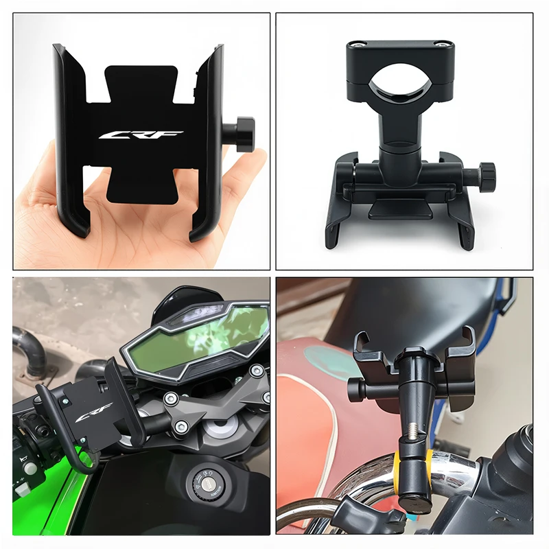 For Honda CRF250X CRF450R CRF450X CRF450RX CRF 250 Motorcycle Phone Shock Absorbing Alloy Navigation Bracket Holder GPS view 2