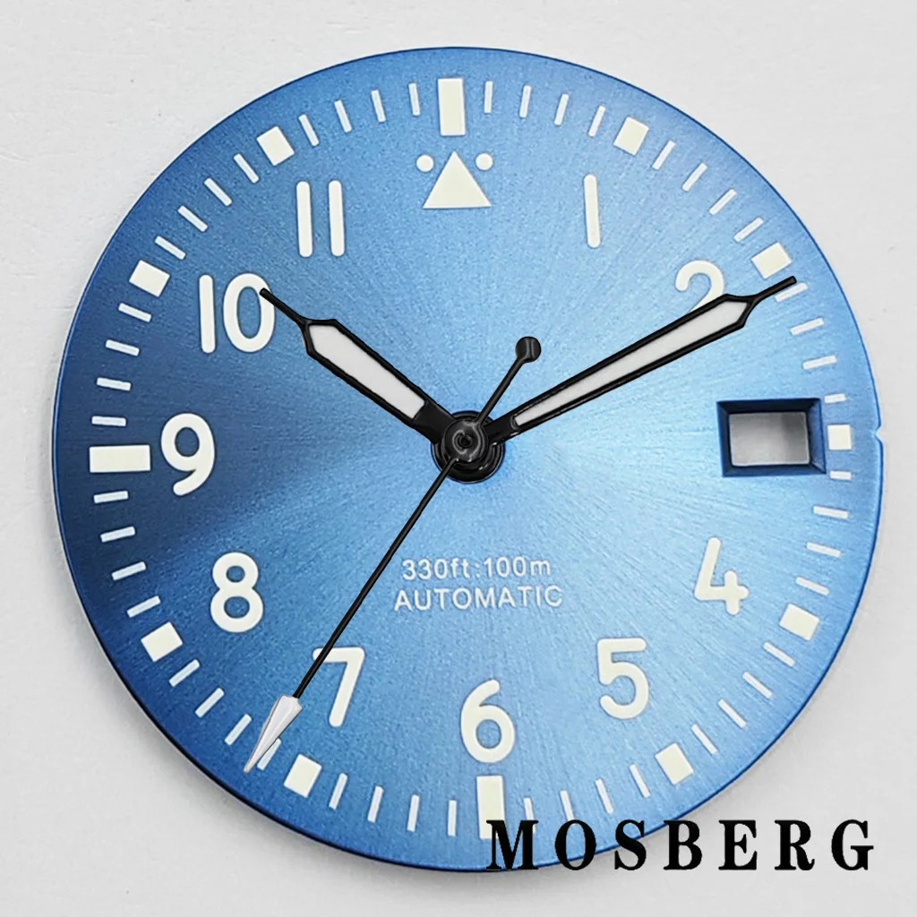 29 مللي متر NH35 ساعة الطلب مع ساعة الأيدي تناسب 3.0 الساعة 3.8 الساعة ل NH35 NH35A الحركة التلقائية أسود/أبيض الملحقات