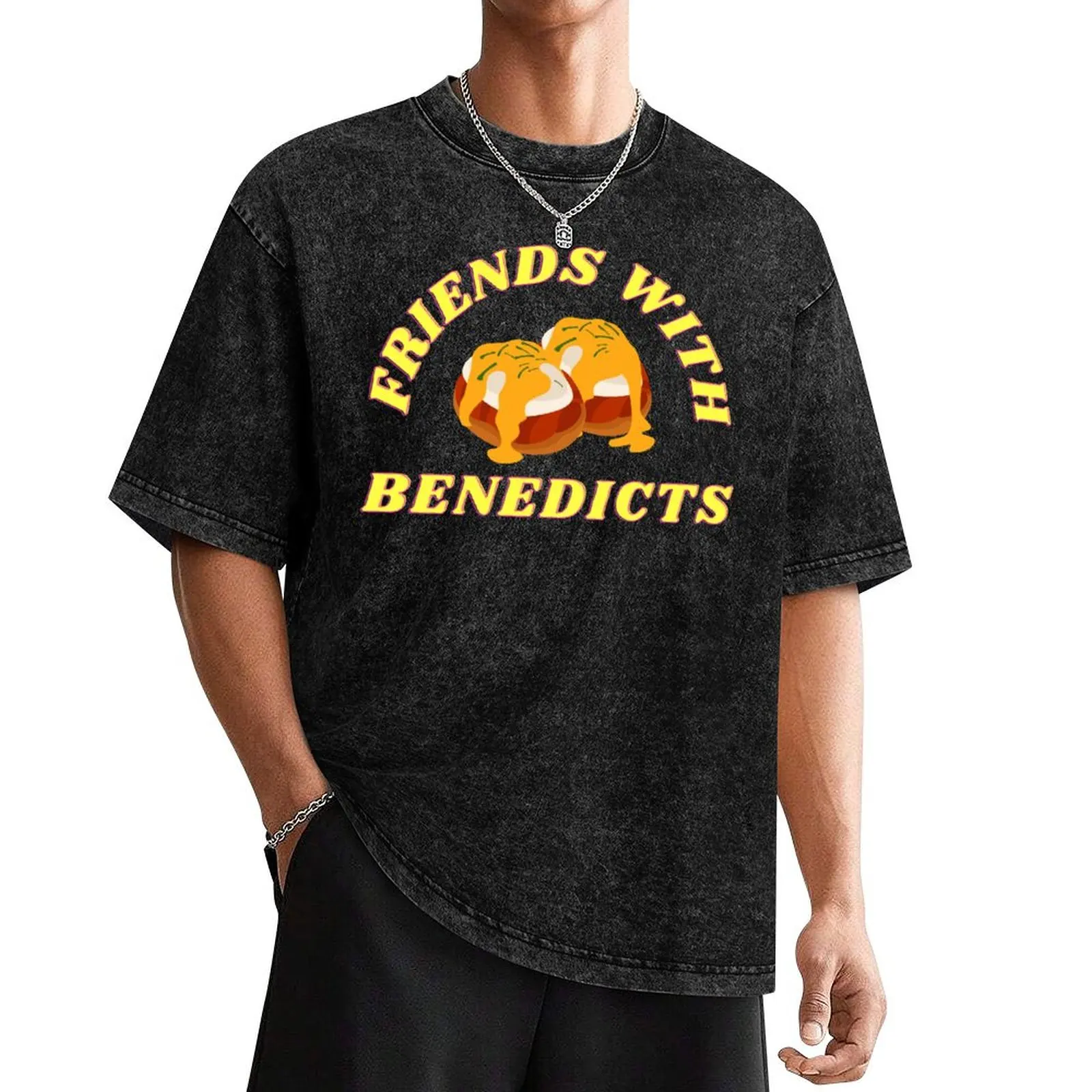 Womens Mens Friends With Benedicts Funny Eggs Benedict T-Shirt baggy shirts cheap stuff tops mens funny t shirts